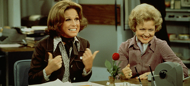 Moore with Betty White